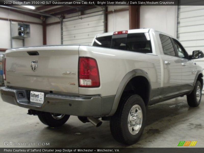 Bright Silver Metallic / Dark Slate/Medium Graystone 2012 Dodge Ram 3500 HD SLT Outdoorsman Crew Cab 4x4