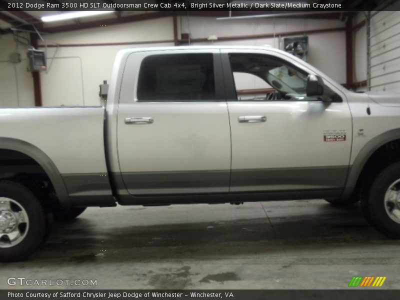Bright Silver Metallic / Dark Slate/Medium Graystone 2012 Dodge Ram 3500 HD SLT Outdoorsman Crew Cab 4x4