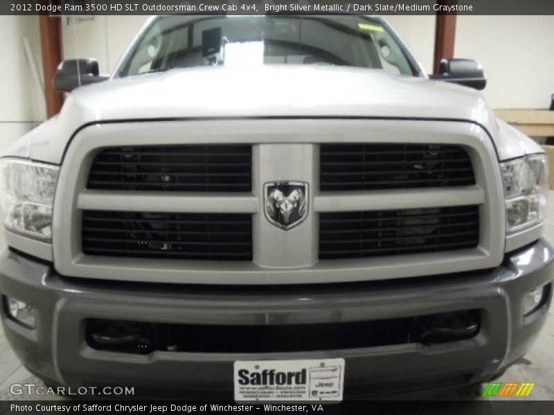 Bright Silver Metallic / Dark Slate/Medium Graystone 2012 Dodge Ram 3500 HD SLT Outdoorsman Crew Cab 4x4