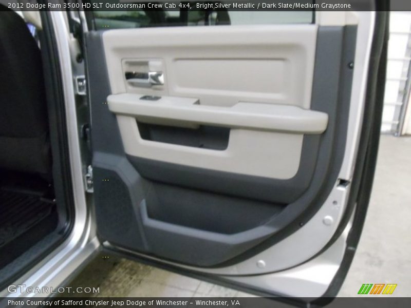 Bright Silver Metallic / Dark Slate/Medium Graystone 2012 Dodge Ram 3500 HD SLT Outdoorsman Crew Cab 4x4