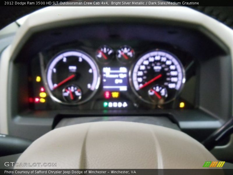 Bright Silver Metallic / Dark Slate/Medium Graystone 2012 Dodge Ram 3500 HD SLT Outdoorsman Crew Cab 4x4