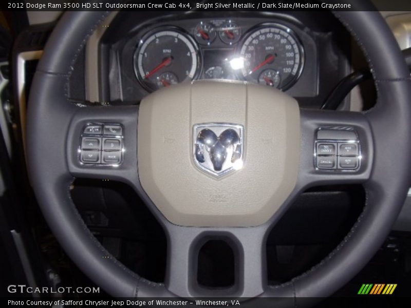  2012 Ram 3500 HD SLT Outdoorsman Crew Cab 4x4 Steering Wheel