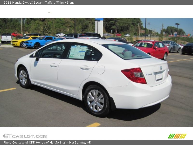 Taffeta White / Stone 2012 Honda Civic LX Sedan