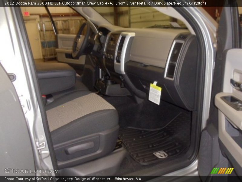 Bright Silver Metallic / Dark Slate/Medium Graystone 2012 Dodge Ram 3500 HD SLT Outdoorsman Crew Cab 4x4
