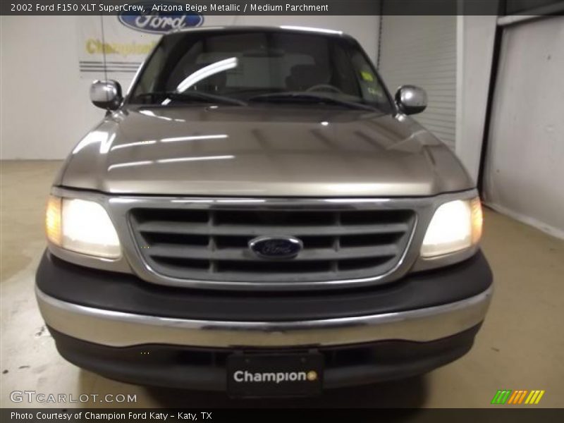 Arizona Beige Metallic / Medium Parchment 2002 Ford F150 XLT SuperCrew