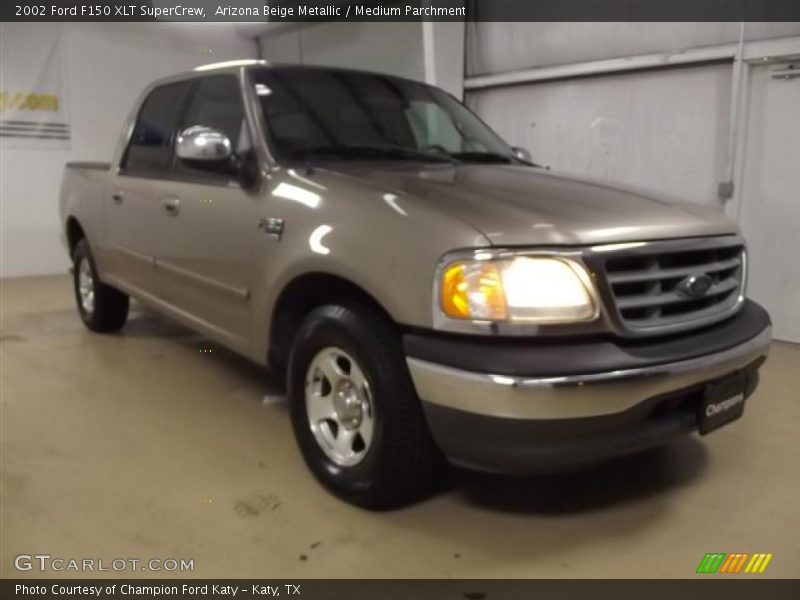 Arizona Beige Metallic / Medium Parchment 2002 Ford F150 XLT SuperCrew