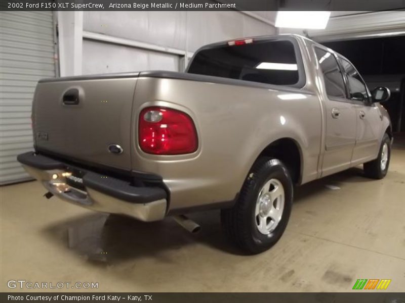 Arizona Beige Metallic / Medium Parchment 2002 Ford F150 XLT SuperCrew