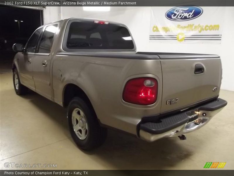 Arizona Beige Metallic / Medium Parchment 2002 Ford F150 XLT SuperCrew