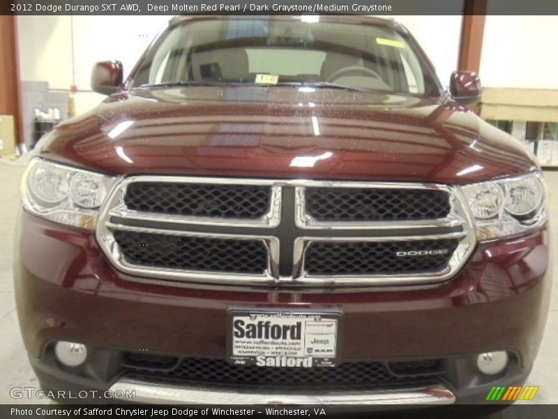 Deep Molten Red Pearl / Dark Graystone/Medium Graystone 2012 Dodge Durango SXT AWD