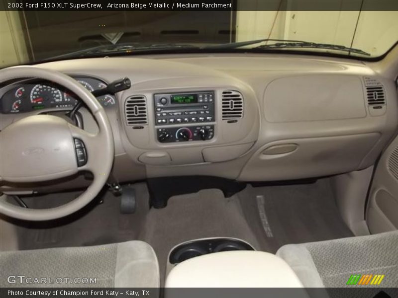 Arizona Beige Metallic / Medium Parchment 2002 Ford F150 XLT SuperCrew