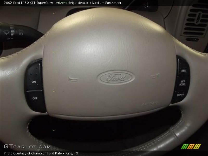 Arizona Beige Metallic / Medium Parchment 2002 Ford F150 XLT SuperCrew