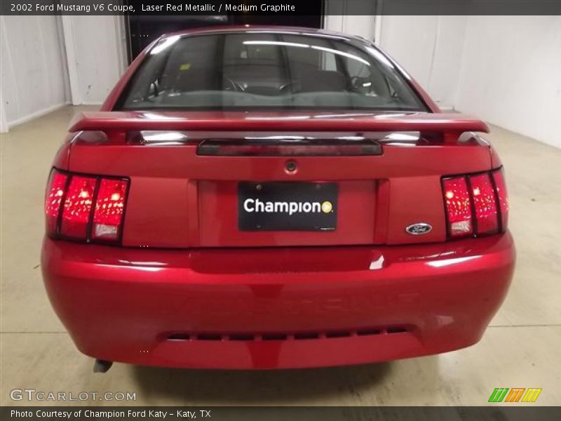 Laser Red Metallic / Medium Graphite 2002 Ford Mustang V6 Coupe