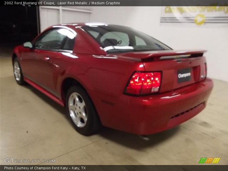Laser Red Metallic / Medium Graphite 2002 Ford Mustang V6 Coupe