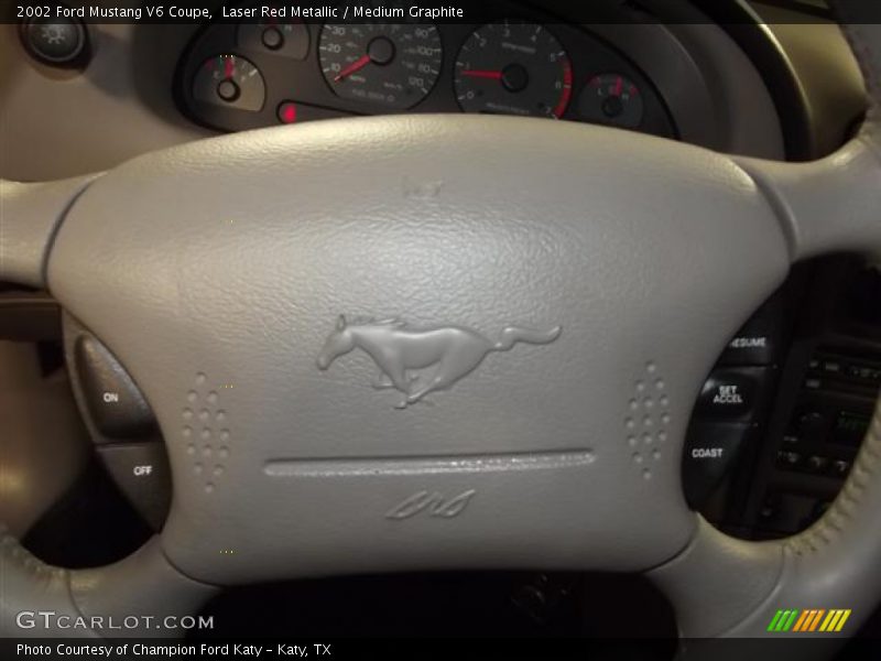 Laser Red Metallic / Medium Graphite 2002 Ford Mustang V6 Coupe