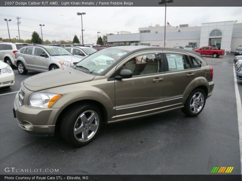 Light Khaki Metallic / Pastel Pebble Beige 2007 Dodge Caliber R/T AWD