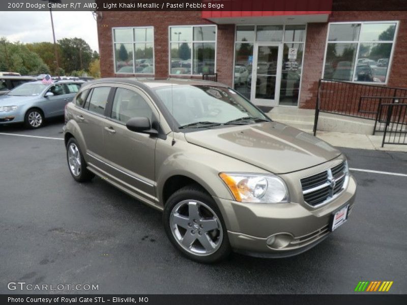 Light Khaki Metallic / Pastel Pebble Beige 2007 Dodge Caliber R/T AWD