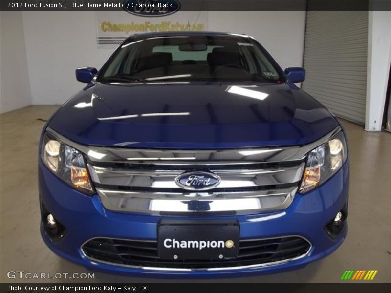 Blue Flame Metallic / Charcoal Black 2012 Ford Fusion SE