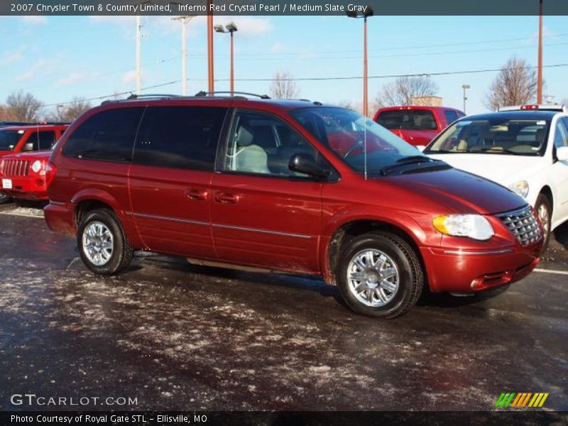 Inferno Red Crystal Pearl / Medium Slate Gray 2007 Chrysler Town & Country Limited