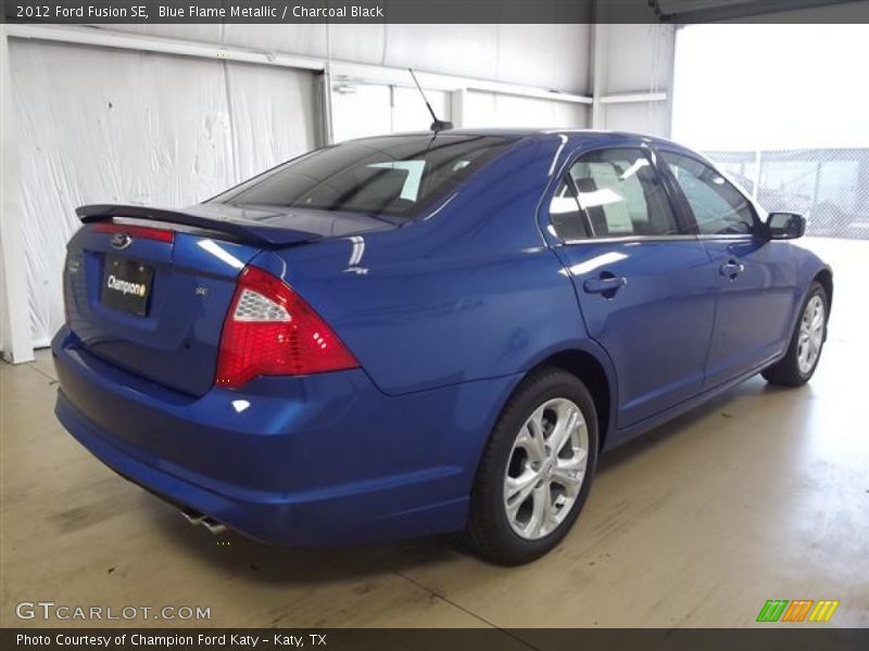 Blue Flame Metallic / Charcoal Black 2012 Ford Fusion SE