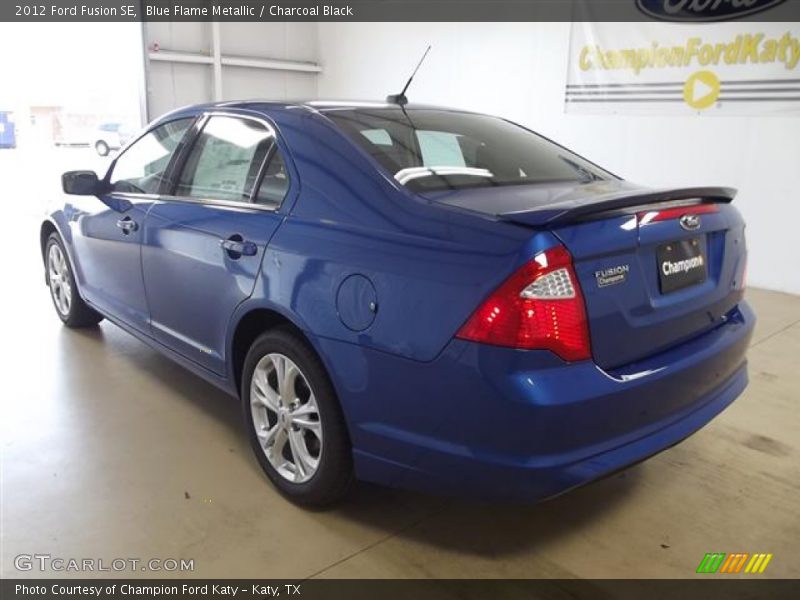 Blue Flame Metallic / Charcoal Black 2012 Ford Fusion SE