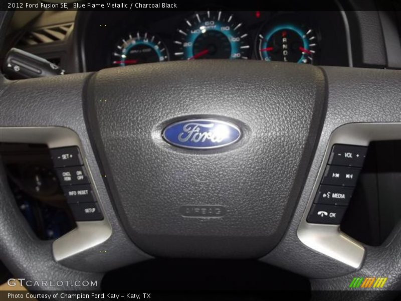 Blue Flame Metallic / Charcoal Black 2012 Ford Fusion SE