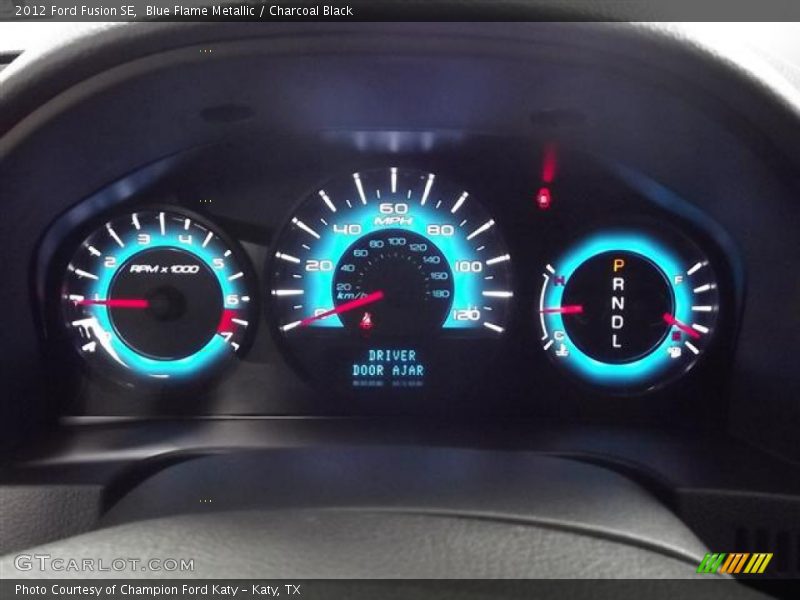 Blue Flame Metallic / Charcoal Black 2012 Ford Fusion SE