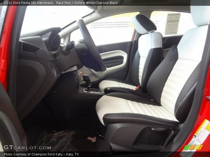 2012 Fiesta SES Hatchback Oxford White/Charcoal Black Interior