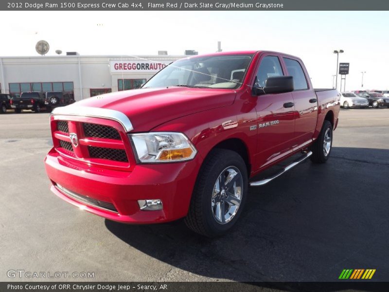 Flame Red / Dark Slate Gray/Medium Graystone 2012 Dodge Ram 1500 Express Crew Cab 4x4