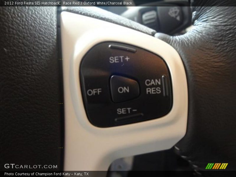 Race Red / Oxford White/Charcoal Black 2012 Ford Fiesta SES Hatchback