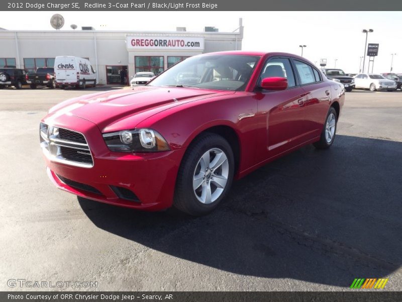 Redline 3-Coat Pearl / Black/Light Frost Beige 2012 Dodge Charger SE