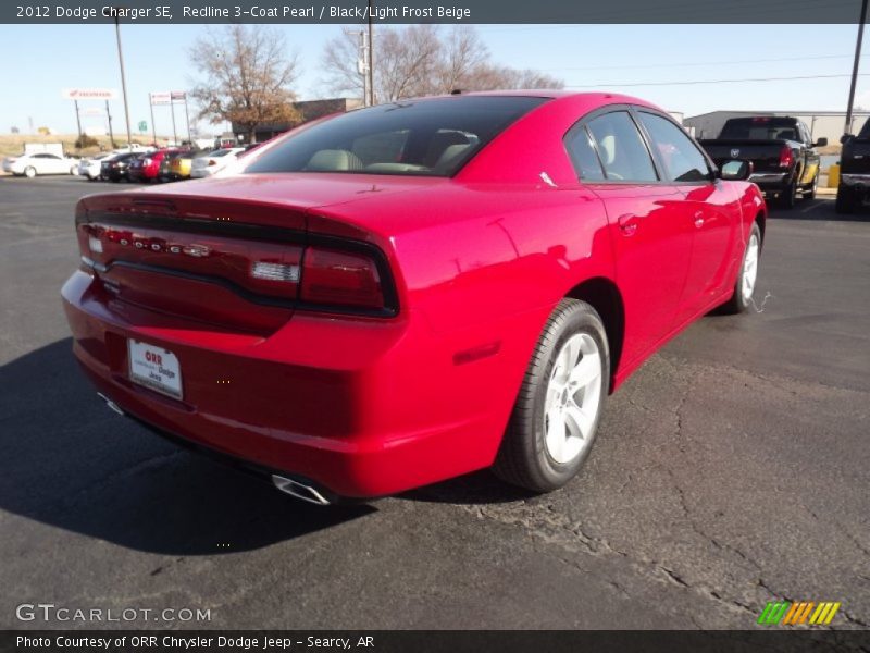 Redline 3-Coat Pearl / Black/Light Frost Beige 2012 Dodge Charger SE