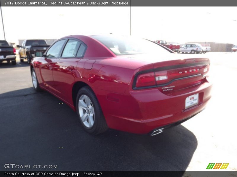 Redline 3-Coat Pearl / Black/Light Frost Beige 2012 Dodge Charger SE