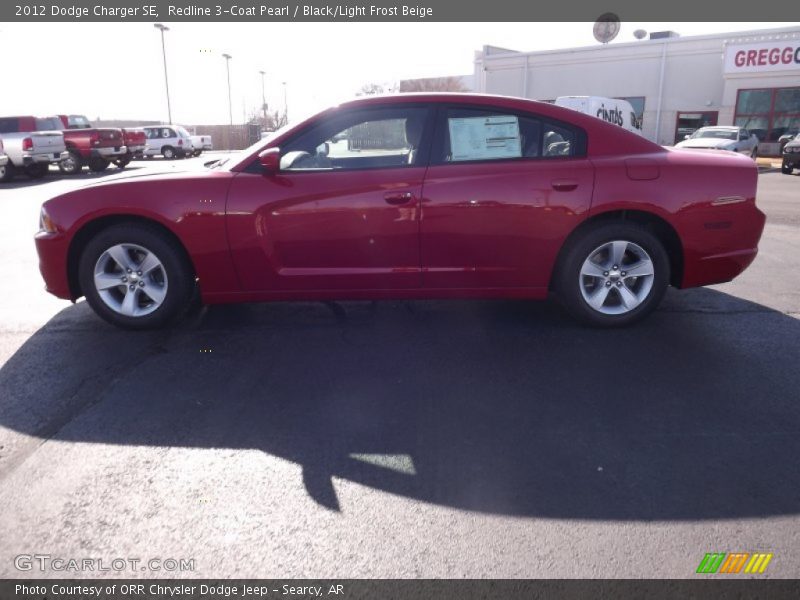 Redline 3-Coat Pearl / Black/Light Frost Beige 2012 Dodge Charger SE