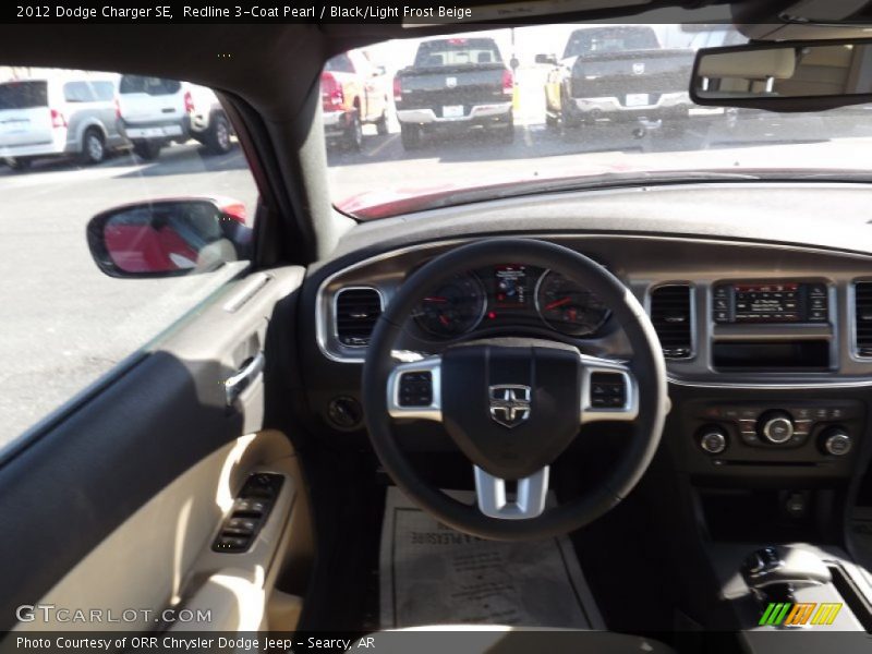 Redline 3-Coat Pearl / Black/Light Frost Beige 2012 Dodge Charger SE