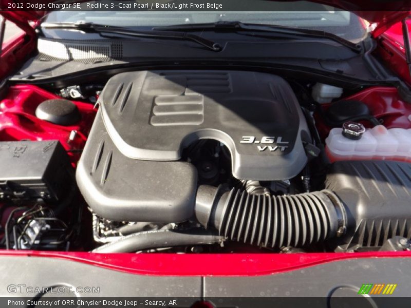 Redline 3-Coat Pearl / Black/Light Frost Beige 2012 Dodge Charger SE