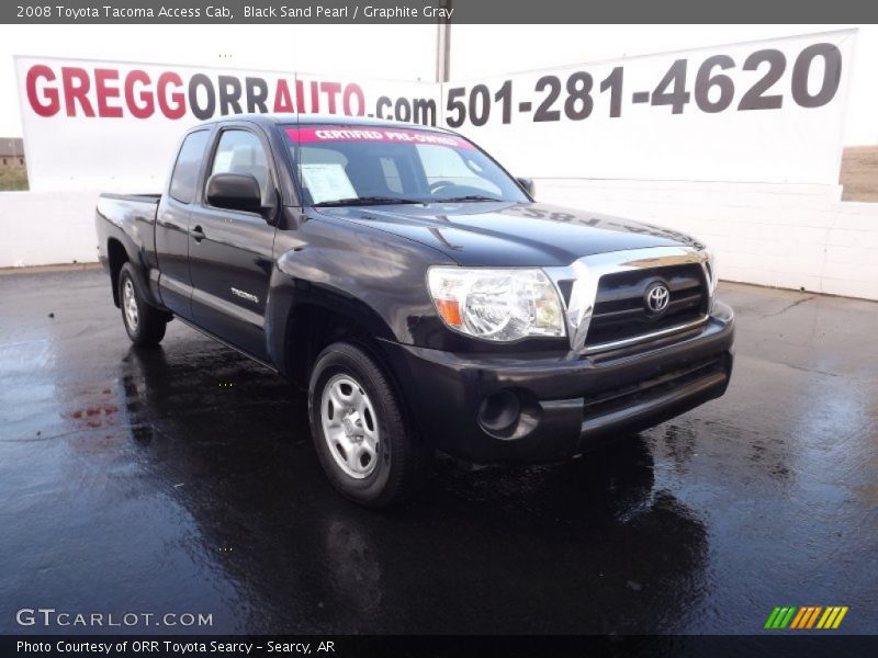 Black Sand Pearl / Graphite Gray 2008 Toyota Tacoma Access Cab