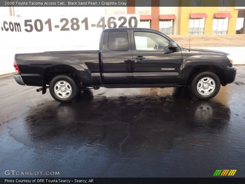 Black Sand Pearl / Graphite Gray 2008 Toyota Tacoma Access Cab