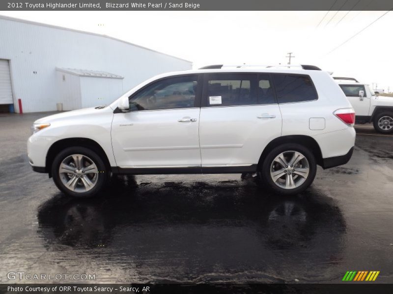 Blizzard White Pearl / Sand Beige 2012 Toyota Highlander Limited