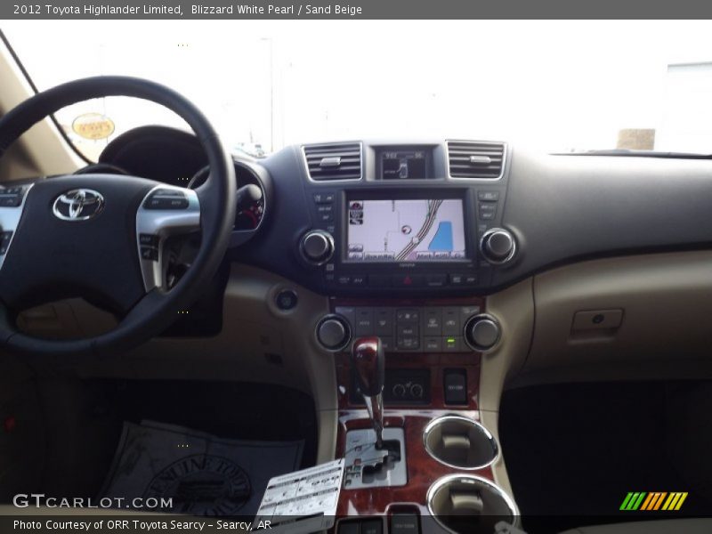 Blizzard White Pearl / Sand Beige 2012 Toyota Highlander Limited