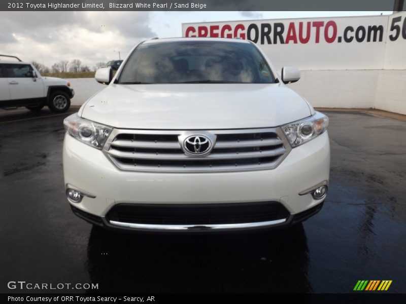 Blizzard White Pearl / Sand Beige 2012 Toyota Highlander Limited