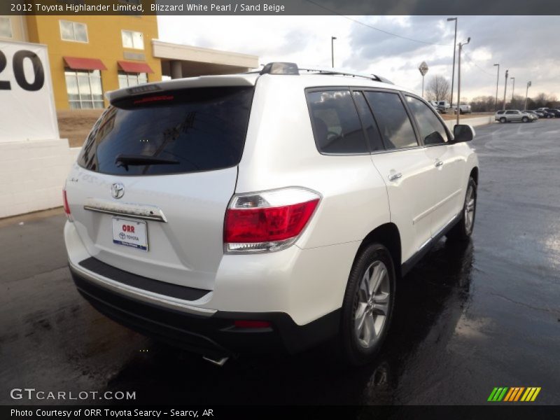 Blizzard White Pearl / Sand Beige 2012 Toyota Highlander Limited