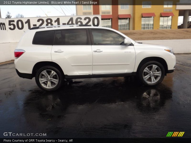 Blizzard White Pearl / Sand Beige 2012 Toyota Highlander Limited