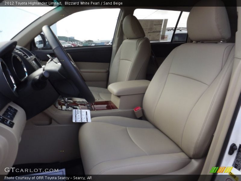 Blizzard White Pearl / Sand Beige 2012 Toyota Highlander Limited