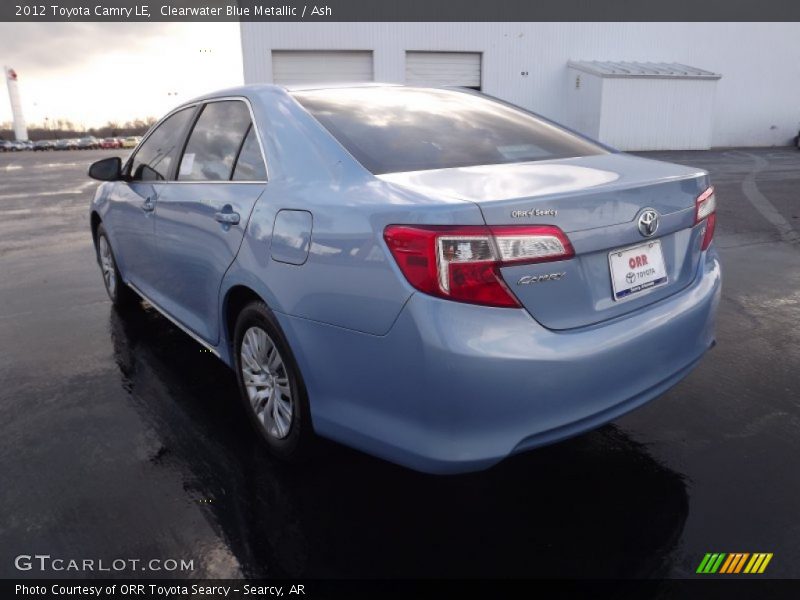 Clearwater Blue Metallic / Ash 2012 Toyota Camry LE