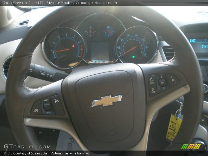 Silver Ice Metallic / Cocoa/Light Neutral Leather 2011 Chevrolet Cruze LTZ