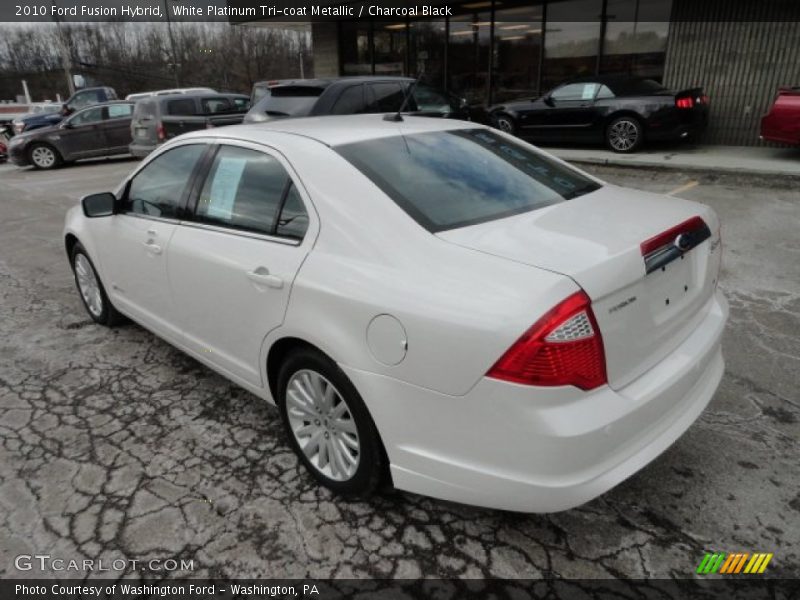 White Platinum Tri-coat Metallic / Charcoal Black 2010 Ford Fusion Hybrid