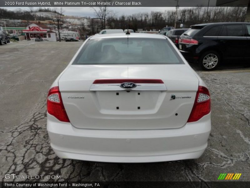 White Platinum Tri-coat Metallic / Charcoal Black 2010 Ford Fusion Hybrid