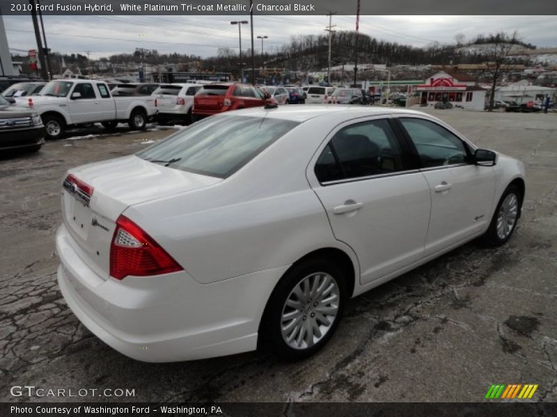 White Platinum Tri-coat Metallic / Charcoal Black 2010 Ford Fusion Hybrid