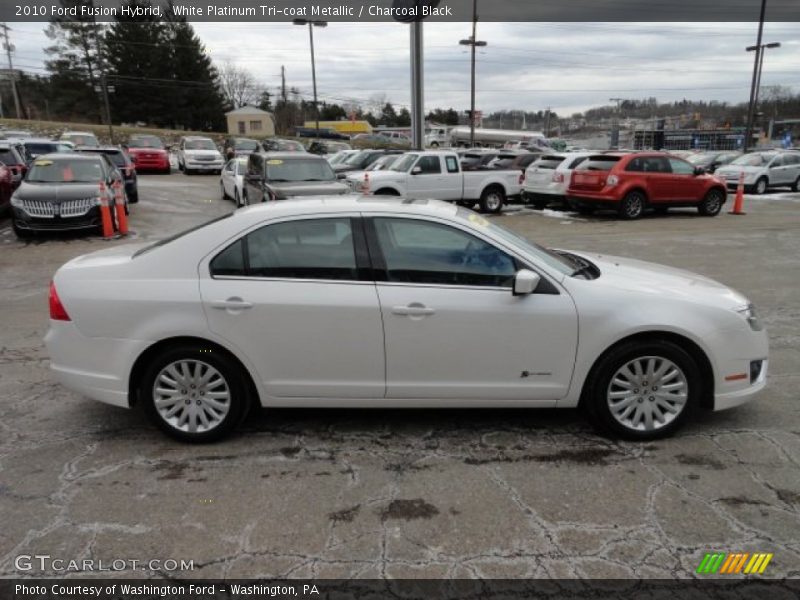 White Platinum Tri-coat Metallic / Charcoal Black 2010 Ford Fusion Hybrid