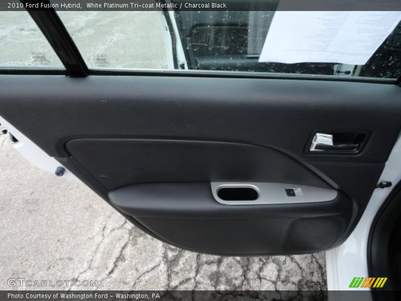 White Platinum Tri-coat Metallic / Charcoal Black 2010 Ford Fusion Hybrid